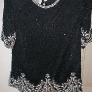 Lawrence Kazar sequined blouse